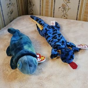 Ty Plush Set Rainbow And Lizzy 1995, 1997